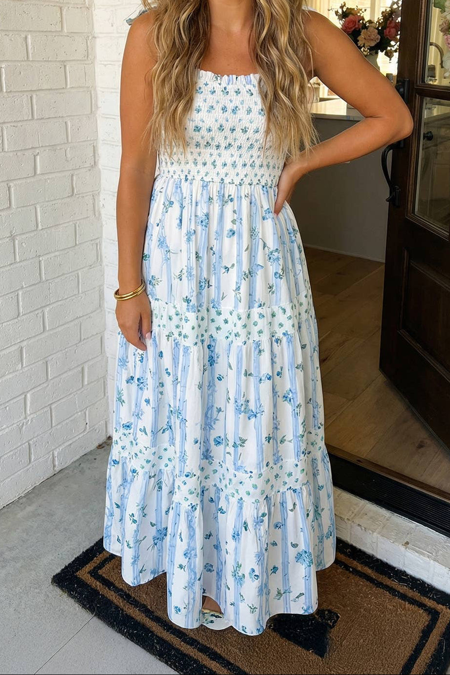 Blue Skies Floral Maxi