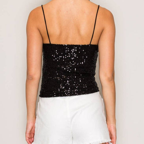 Black Sequin Top
